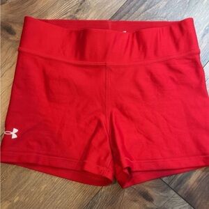 Under Armour Women's Bright Red Athletic Shorts